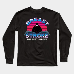 Retro Breaststroke Swim Fan 2 Retro Swim Team Long Sleeve T-Shirt